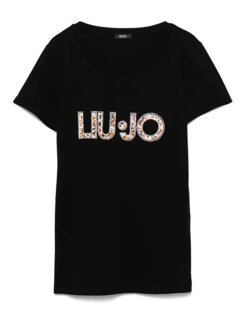 LIU JO crystal-logo T-shirt