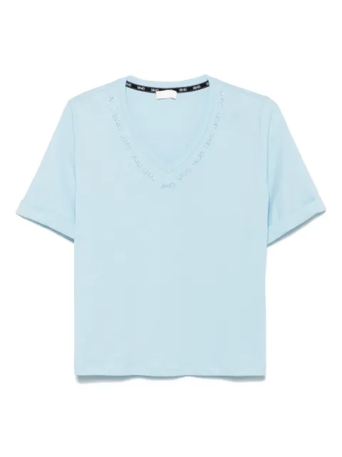 LIU JO crystal-logo T-shirt