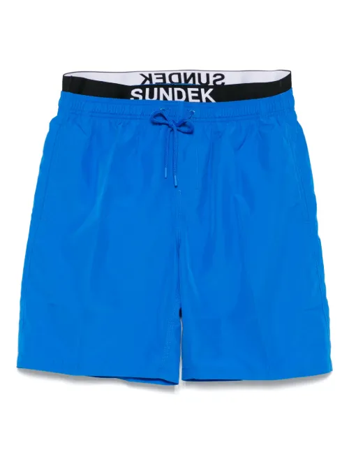Short de bain à taille logo - Sundek - Modalova