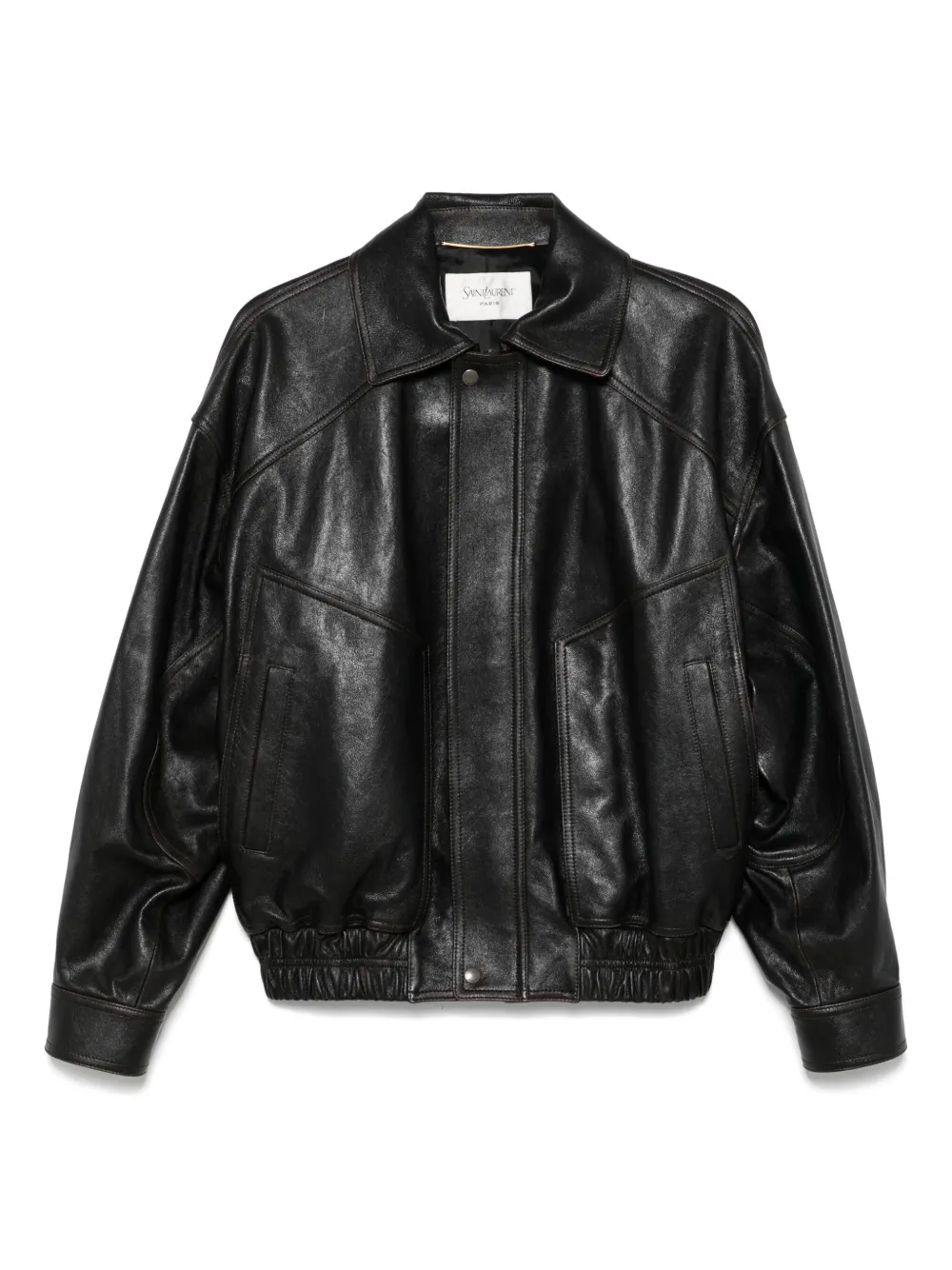 Saint Laurent leather bomber jacket | Brown | Image 1