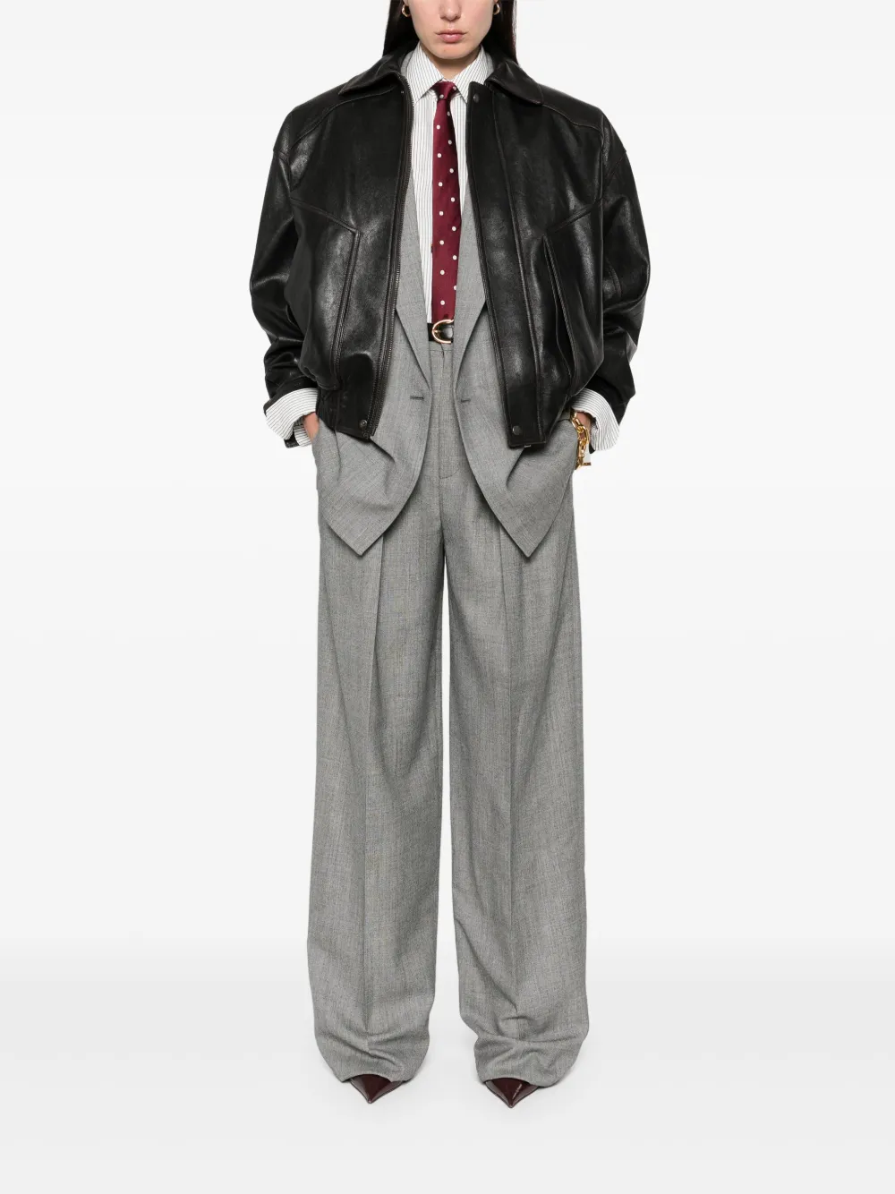 Saint Laurent leather bomber jacket | Leather Jackets | Image 2