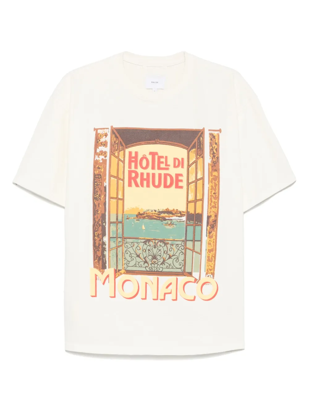 RHUDE Hotel di Monaco T-shirt Beige