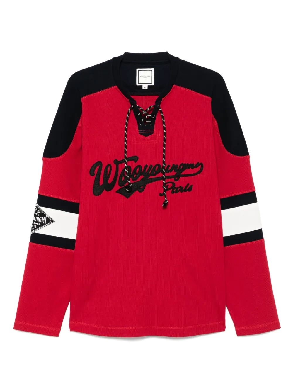 Wooyoungmi Rugbyshirt met lange mouwen Rood