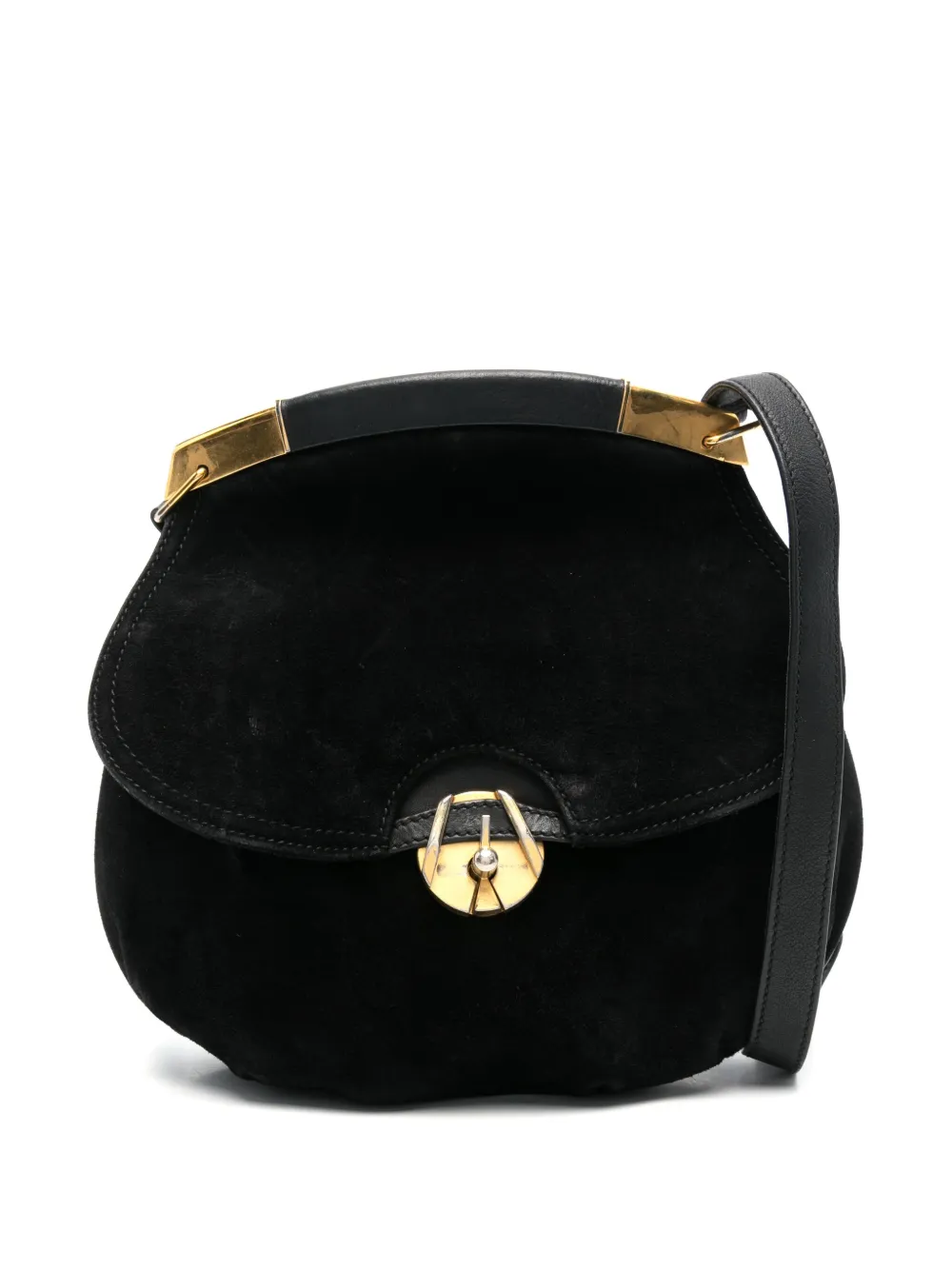 Gucci Pre-Owned スエード ショルダーバッグ - ブラック Gucci Pre-Owned スエード ショルダーバッグ - ブラック