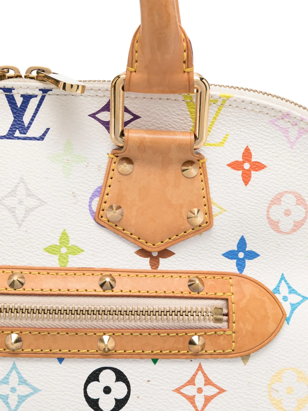 Pre-owned Louis Vuitton X Takashi Murakami Alma Tote Bag In White