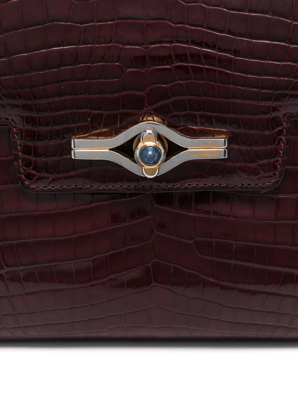 Pre-owned Gucci Crocodile-embossed Tote Bag