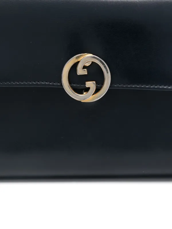 Gucci Pre-Owned Interlocking G-logo Clutch Bag Black FARFETCH IN