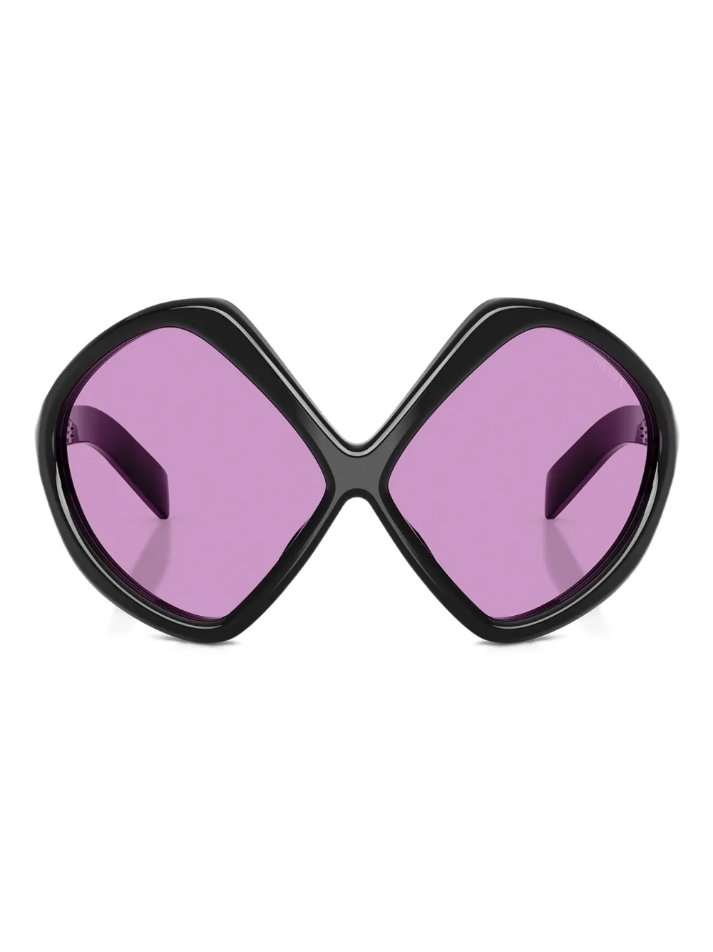 Prada Eyewear Zonnebril met oversized montuur Zwart