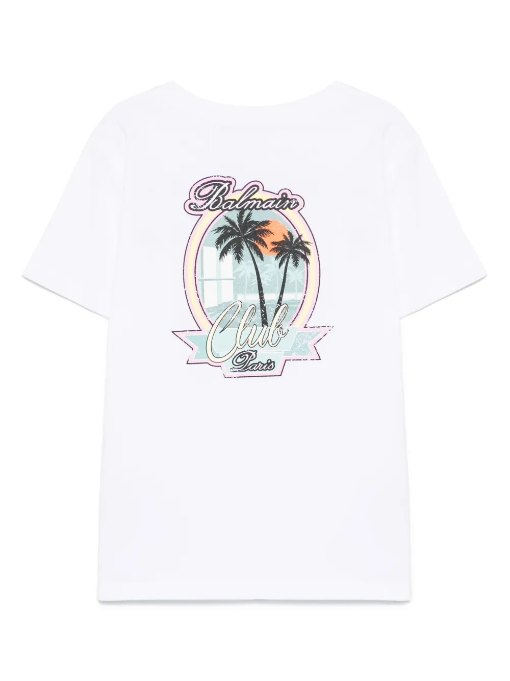BALMAIN LOGO-PRINT T-SHIRT