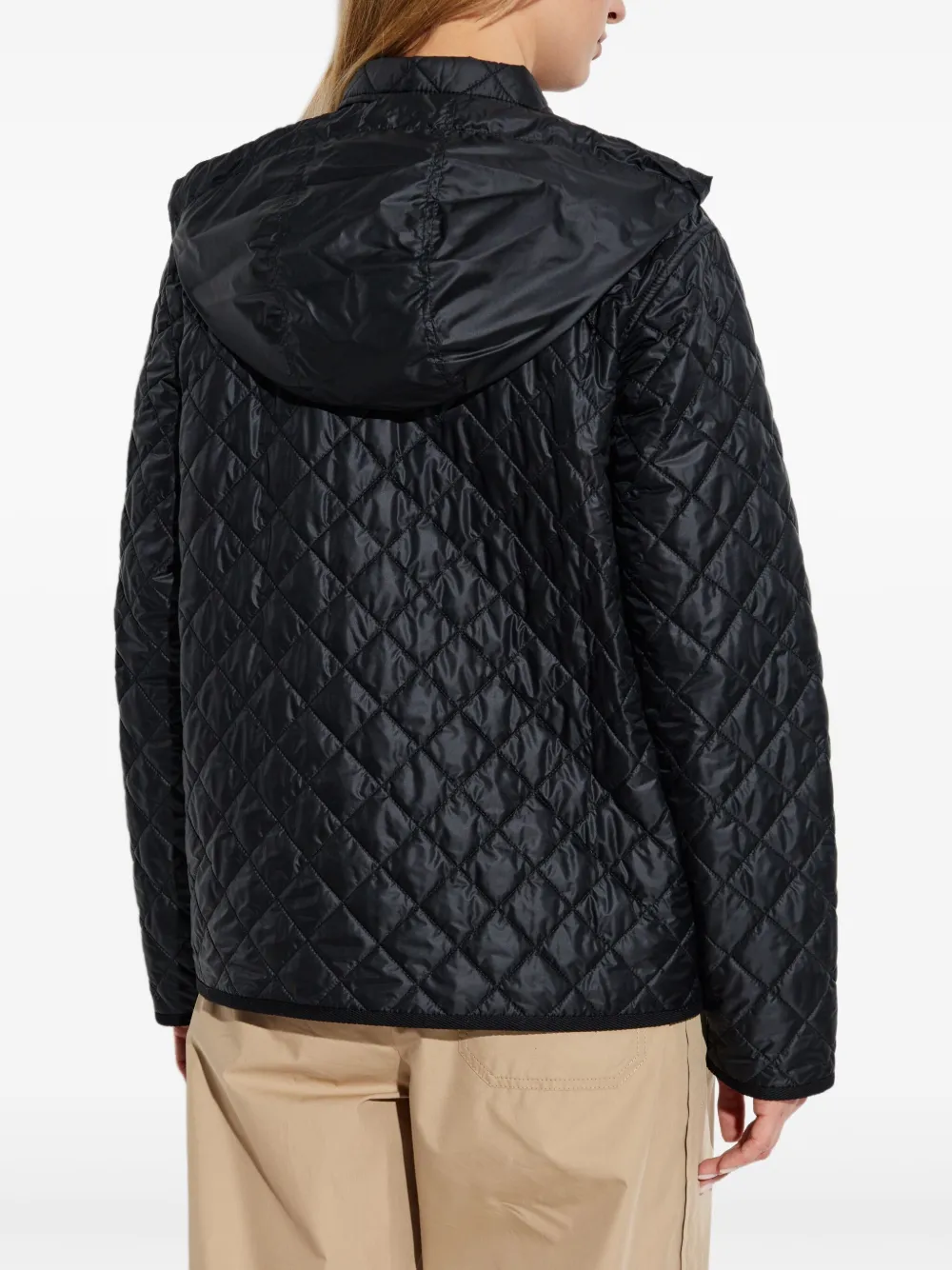 Moncler Gevoerd jack met capuchon Zwart