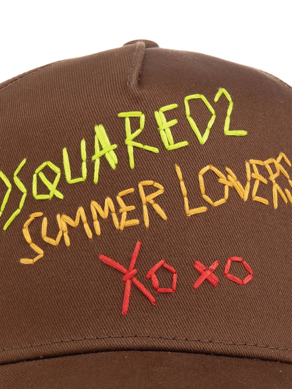 DSQUARED2 Honkbalpet met geborduurd logo Bruin