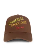 DSQUARED2 embroidered text baseball cap - Brown