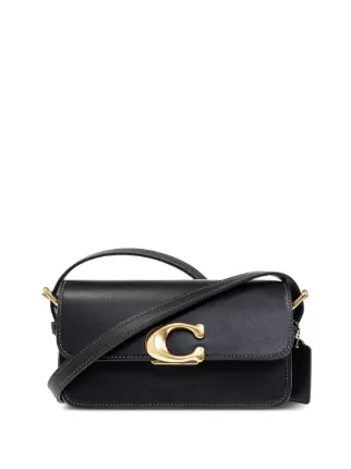 Coach ロゴプレート ショルダーバッグ | ブラック | FARFETCH JP