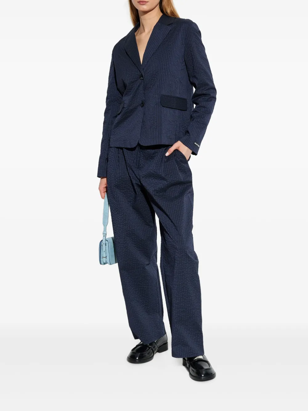 Maison Kitsuné Gestreepte broek - Blauw