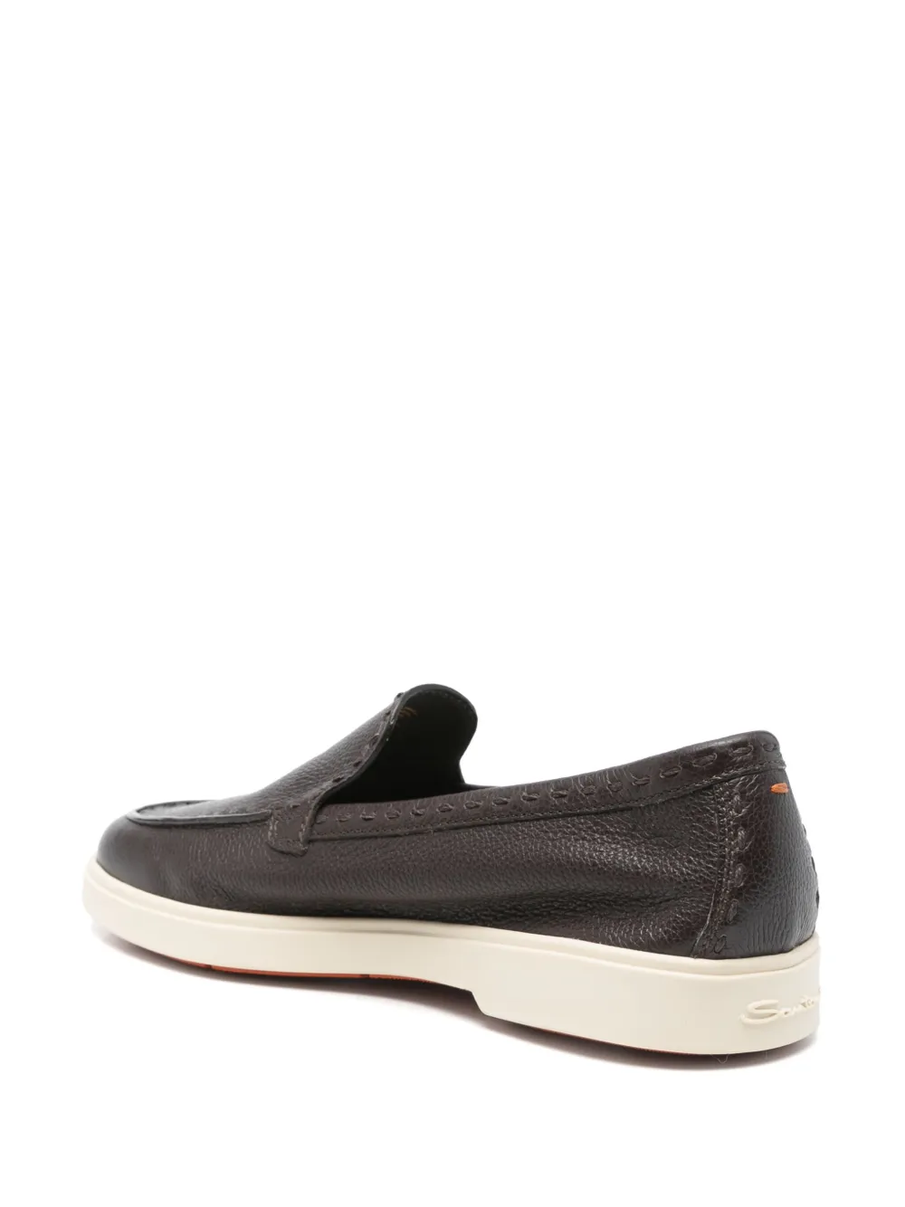 Santoni leather loafers Brown