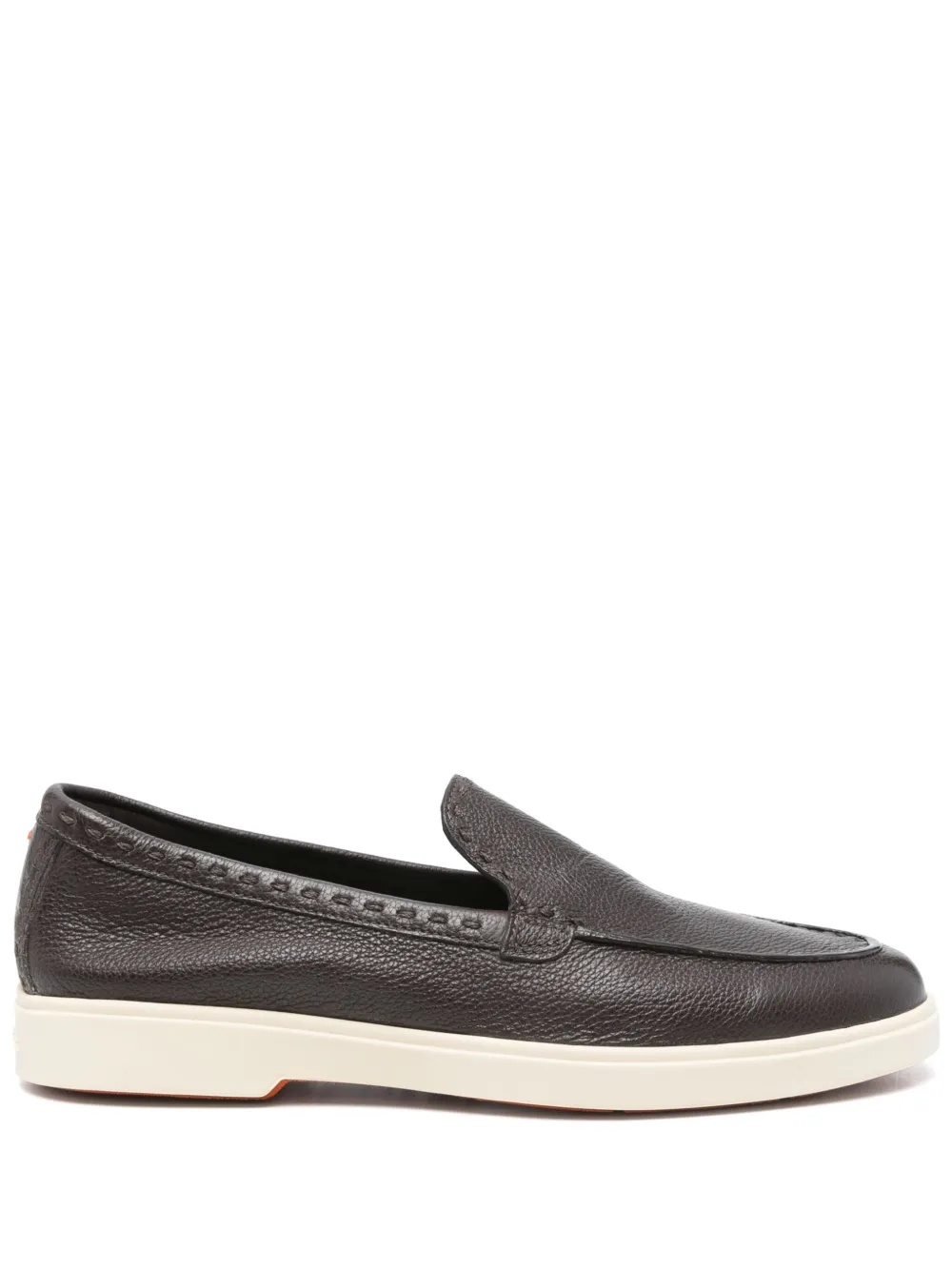 Santoni leather loafers Brown