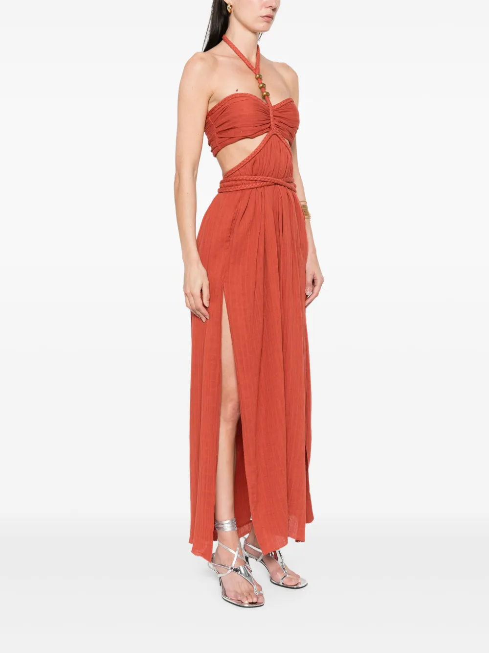 ISABEL MARANT Justine maxi-dress Oranje