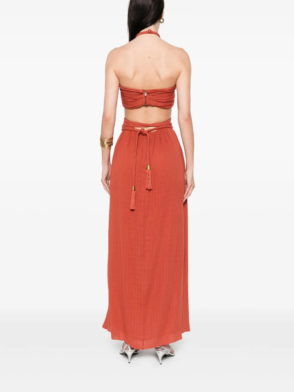 ISABEL MARANT Justine maxi-dress Oranje