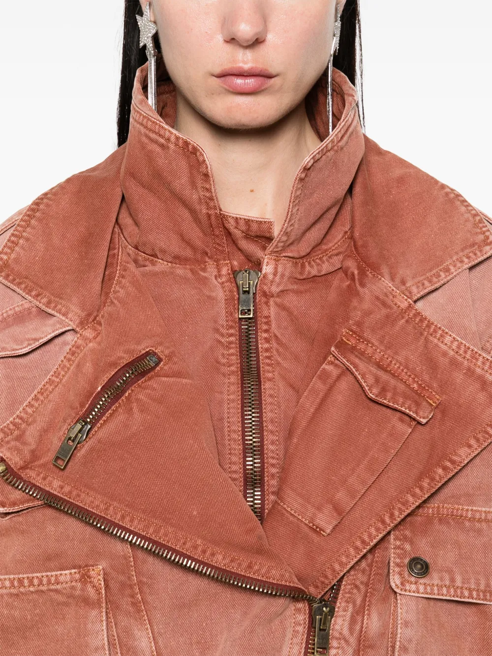 ISABEL MARANT Aneli bikerjack Bruin