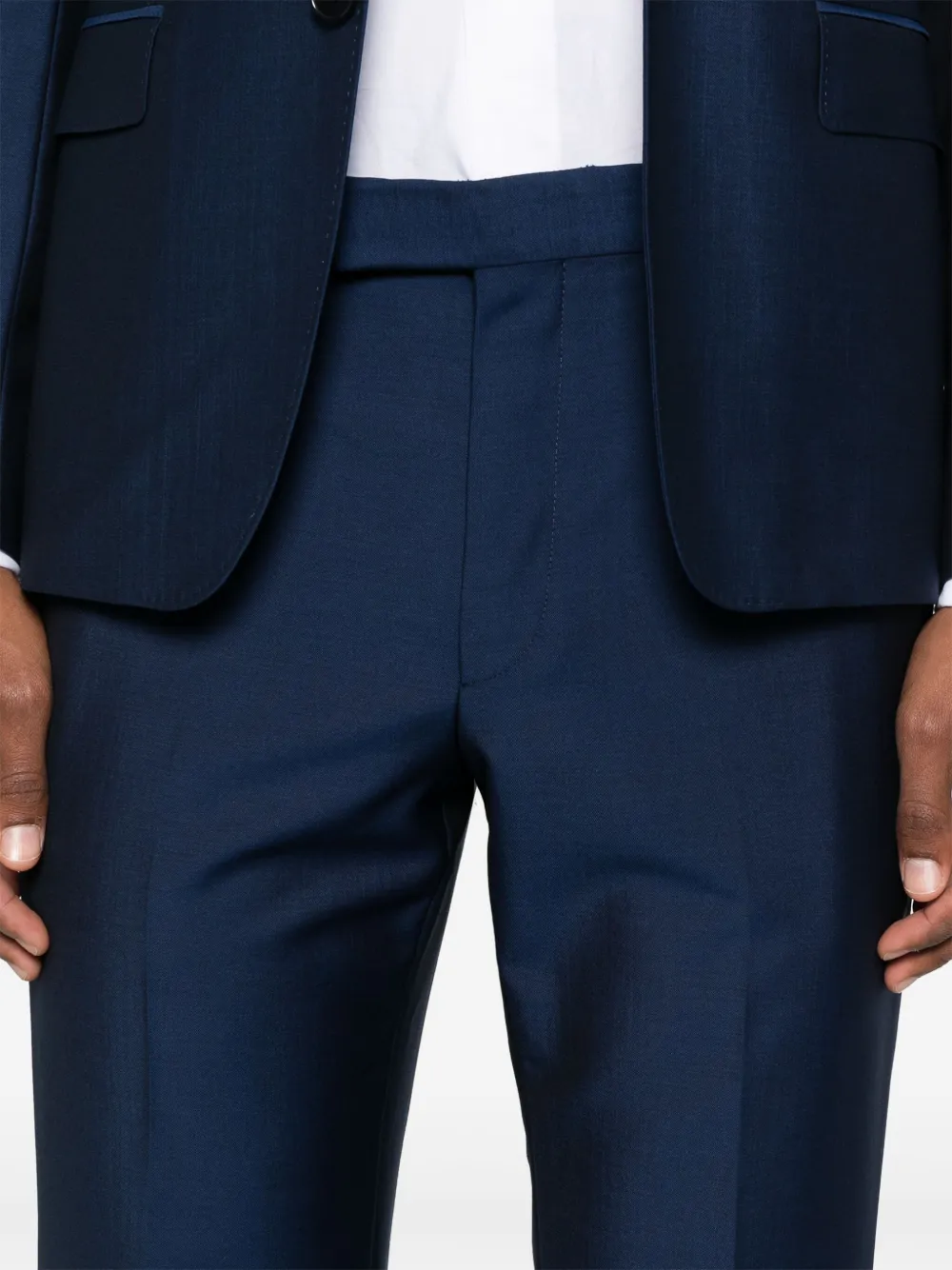 Zegna Pak met enkele rij knopen Blauw