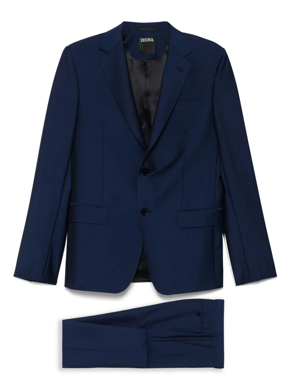 Zegna Pak met enkele rij knopen Blauw