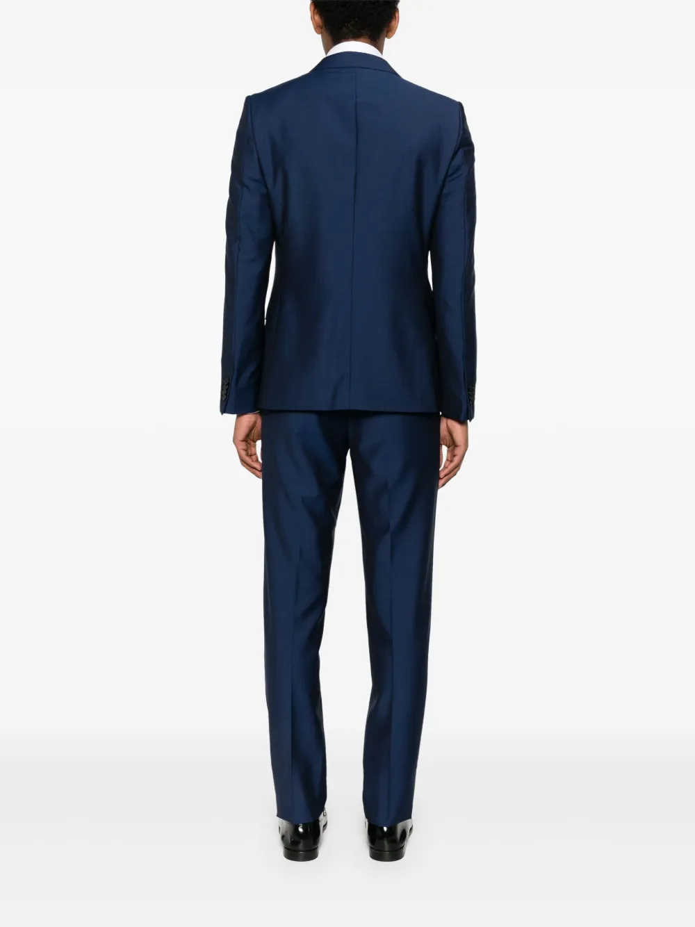 Zegna Pak met enkele rij knopen Blauw