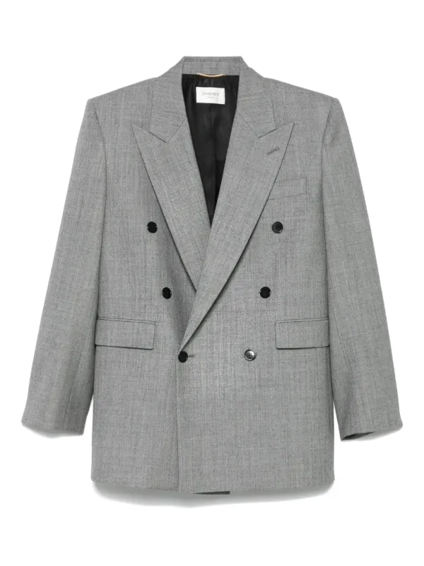 Saint Laurent ウール ジャケット | グレー | FARFETCH JP