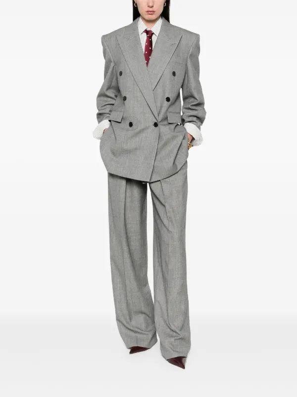 yu サンローラン グレー ウールジャケット Saint Laurent ウール ジャケット | グレー | FARFETCH JP