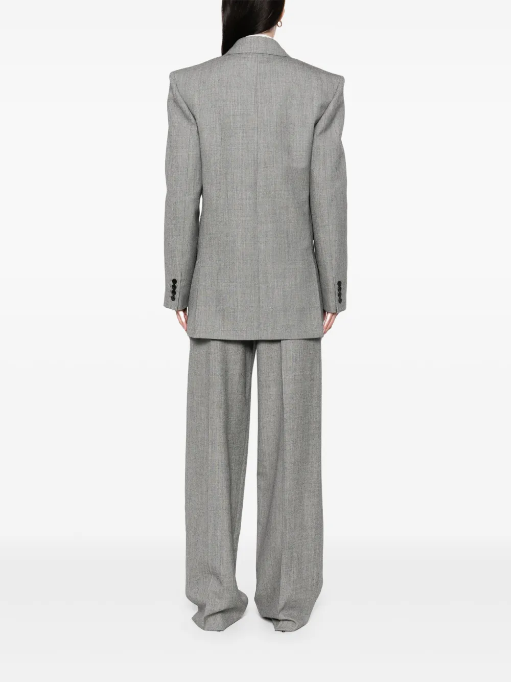 Saint Laurent Wollen blazer Grijs