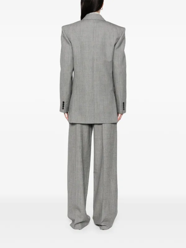 YSL グレー ウール混紡ジャケット Saint Laurent ウール ジャケット | グレー | FARFETCH JP