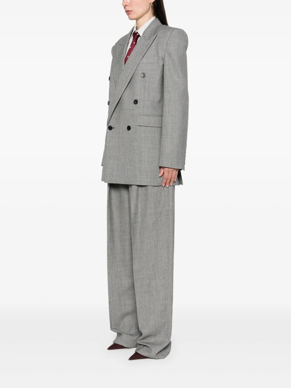 Saint Laurent Wollen blazer Grijs