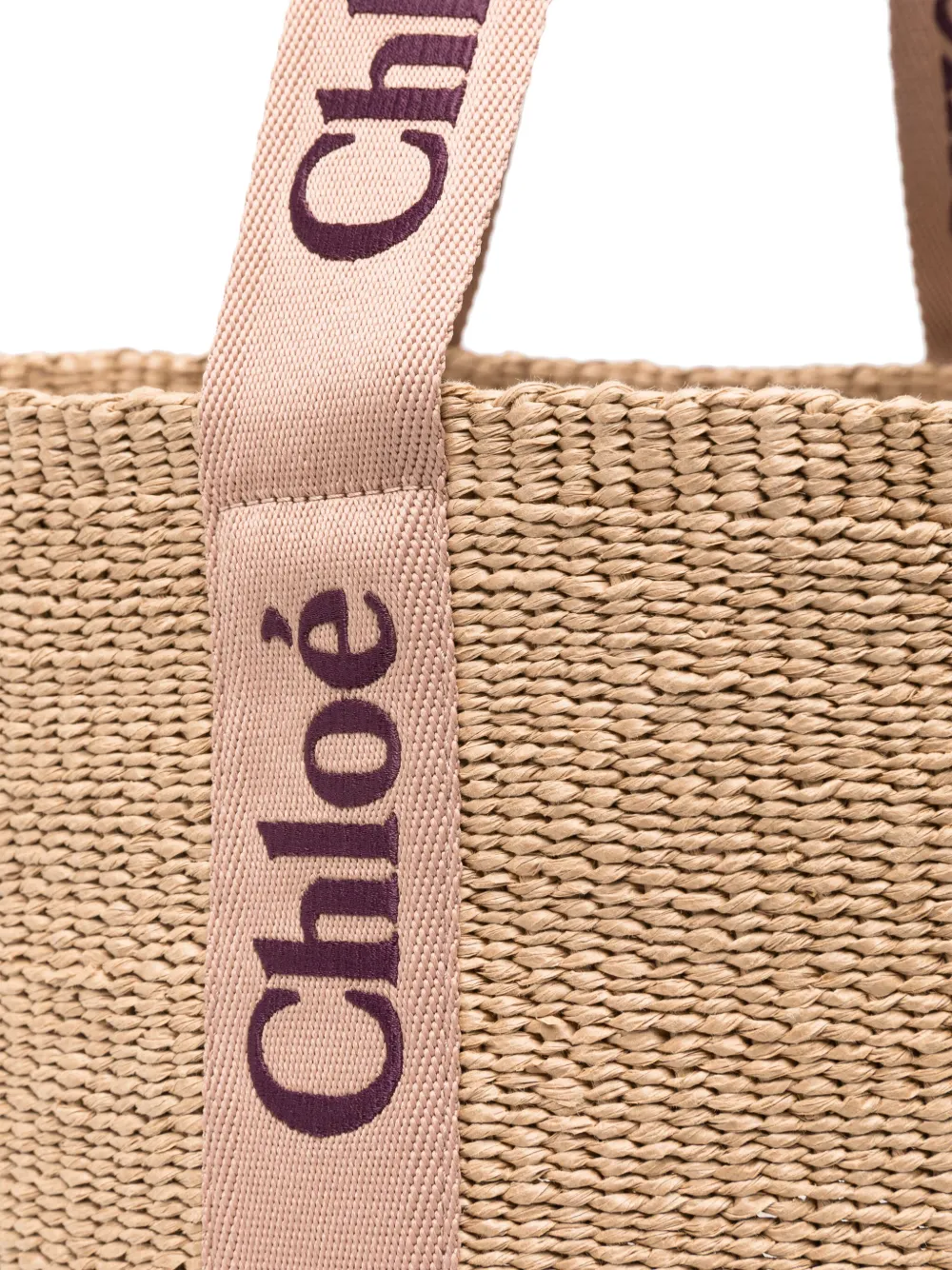 Chloé Basket grote shopper Beige