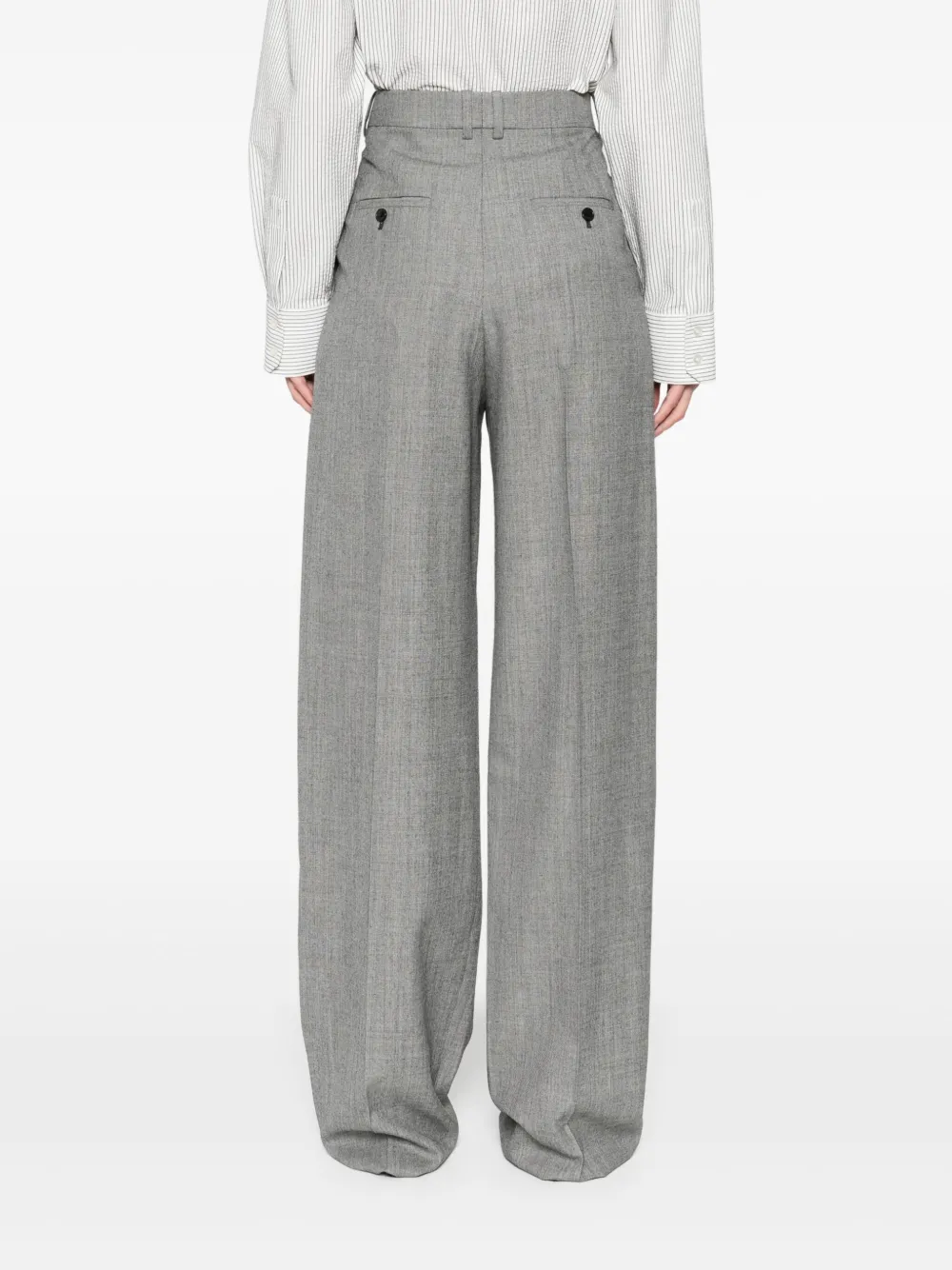 Saint Laurent Wollen broek Grijs