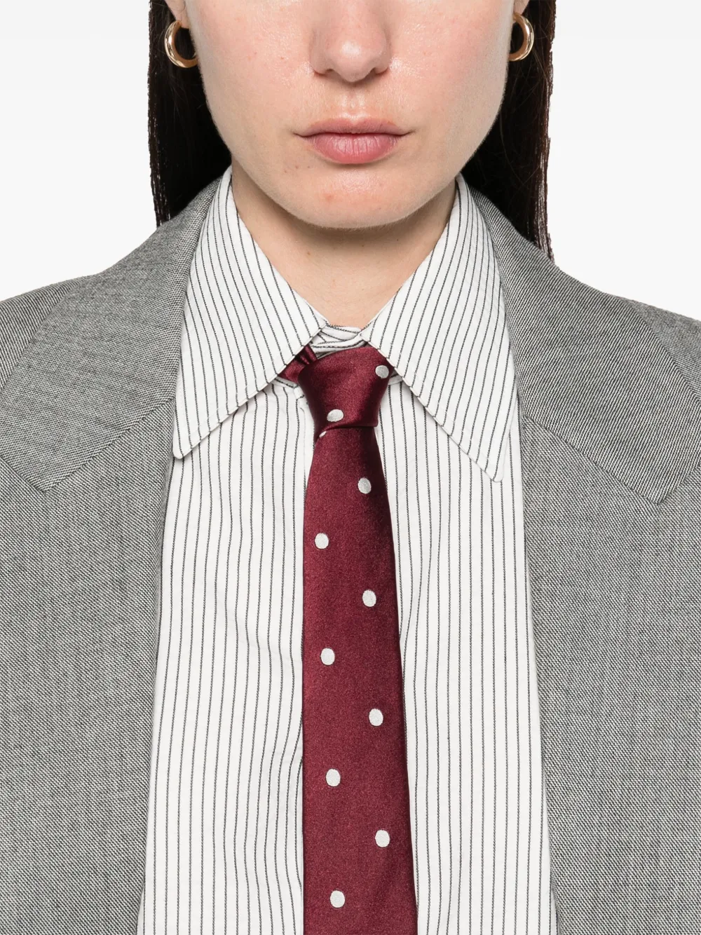 Saint Laurent Gestreept blouse Wit