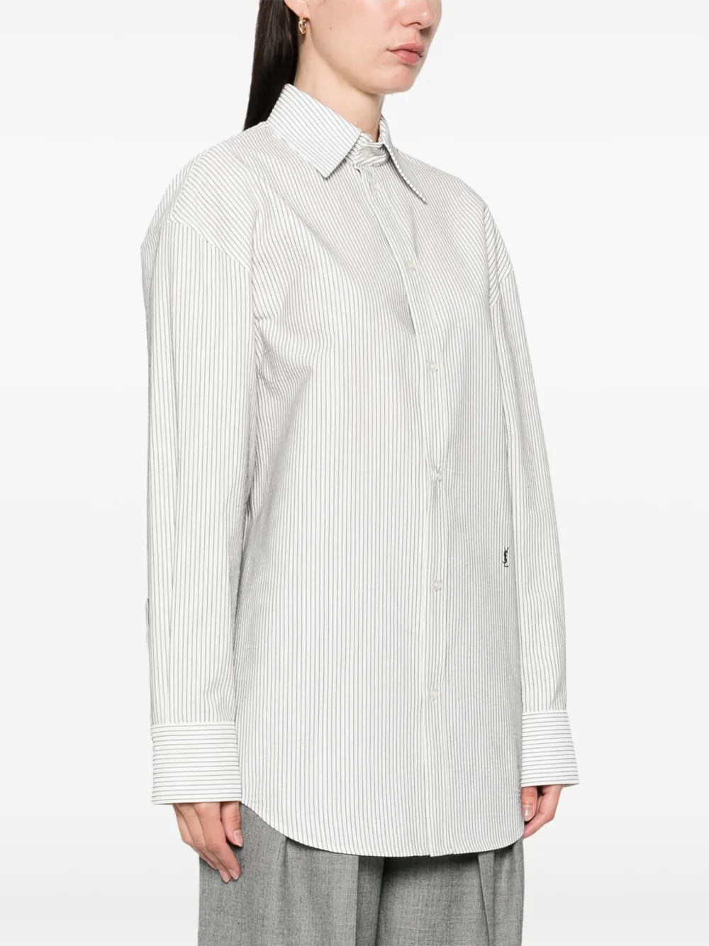 Saint Laurent Gestreept blouse Wit
