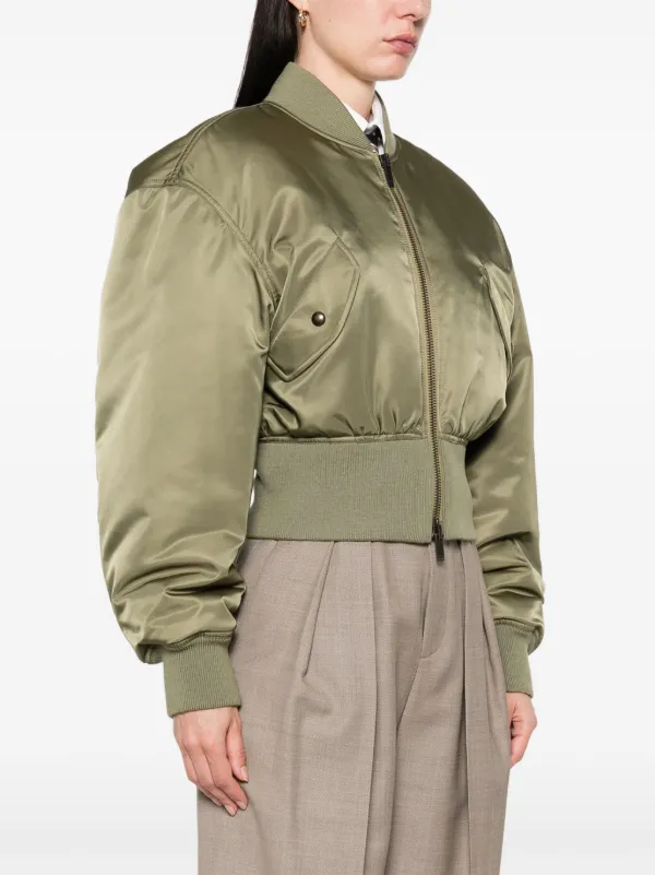 【SAINT LAURENT】ナイロン ボンバージャケット（グリーン） Saint Laurent // Padded Bomber Jacket – VSP Consignment