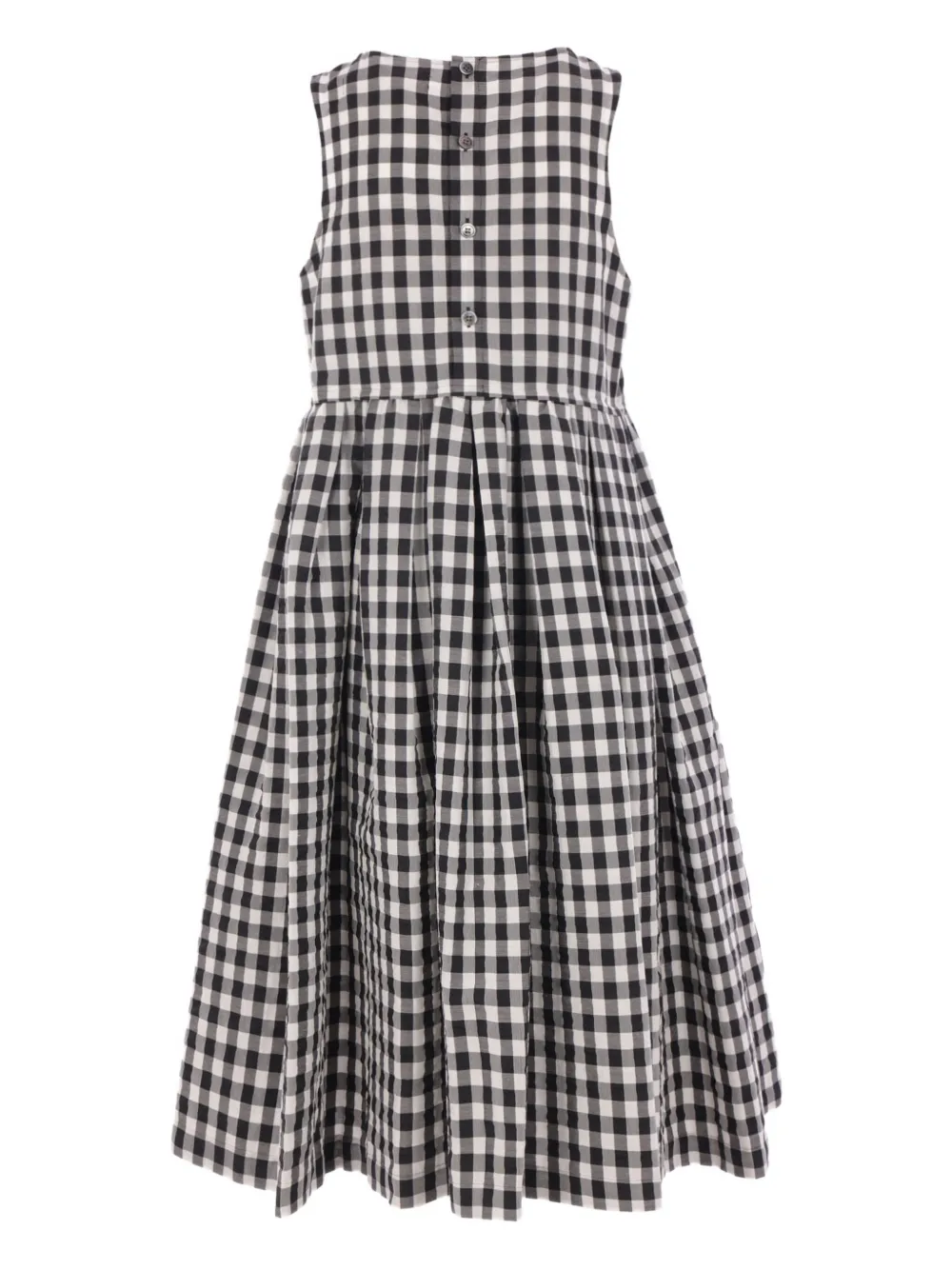 Comme des Garçons TAO Vichy midi-jurk - Zwart