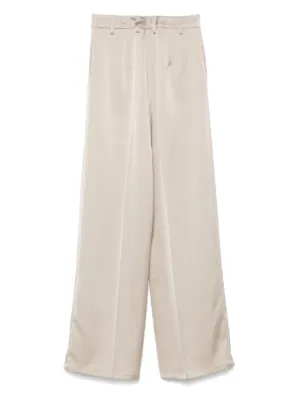 パンツ Blanca Vita High-Waisted Trousers With Pleats And Hidden Blanca Vita High-Waisted Trousers With Pleats And Hidden