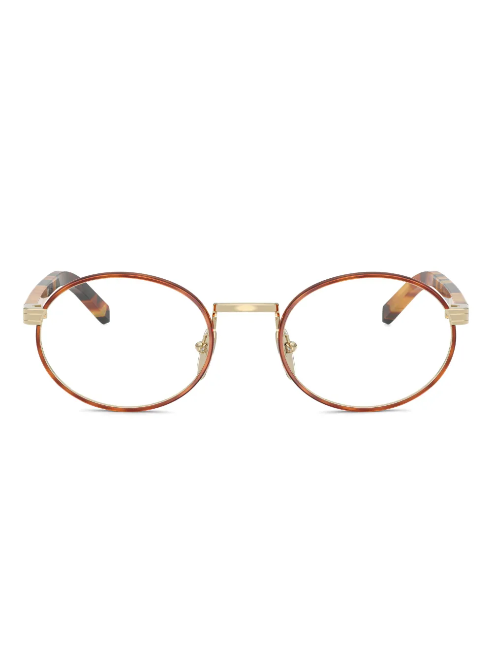 Prada Eyewear round-frame glasses | Brown | Image 1