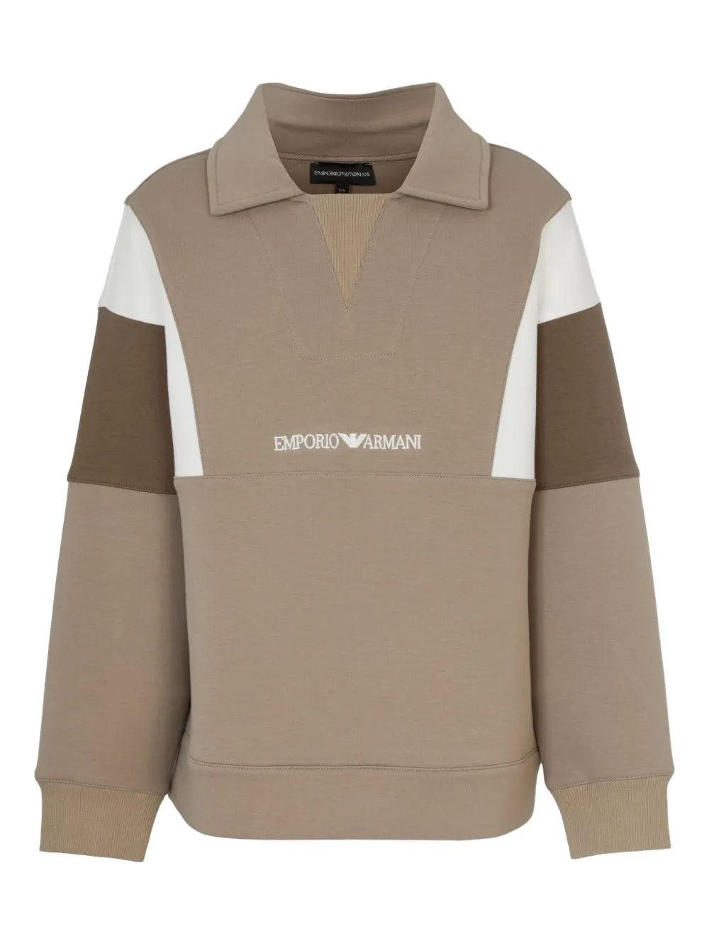 Emporio Ar i Kids Sweater met logo Bruin