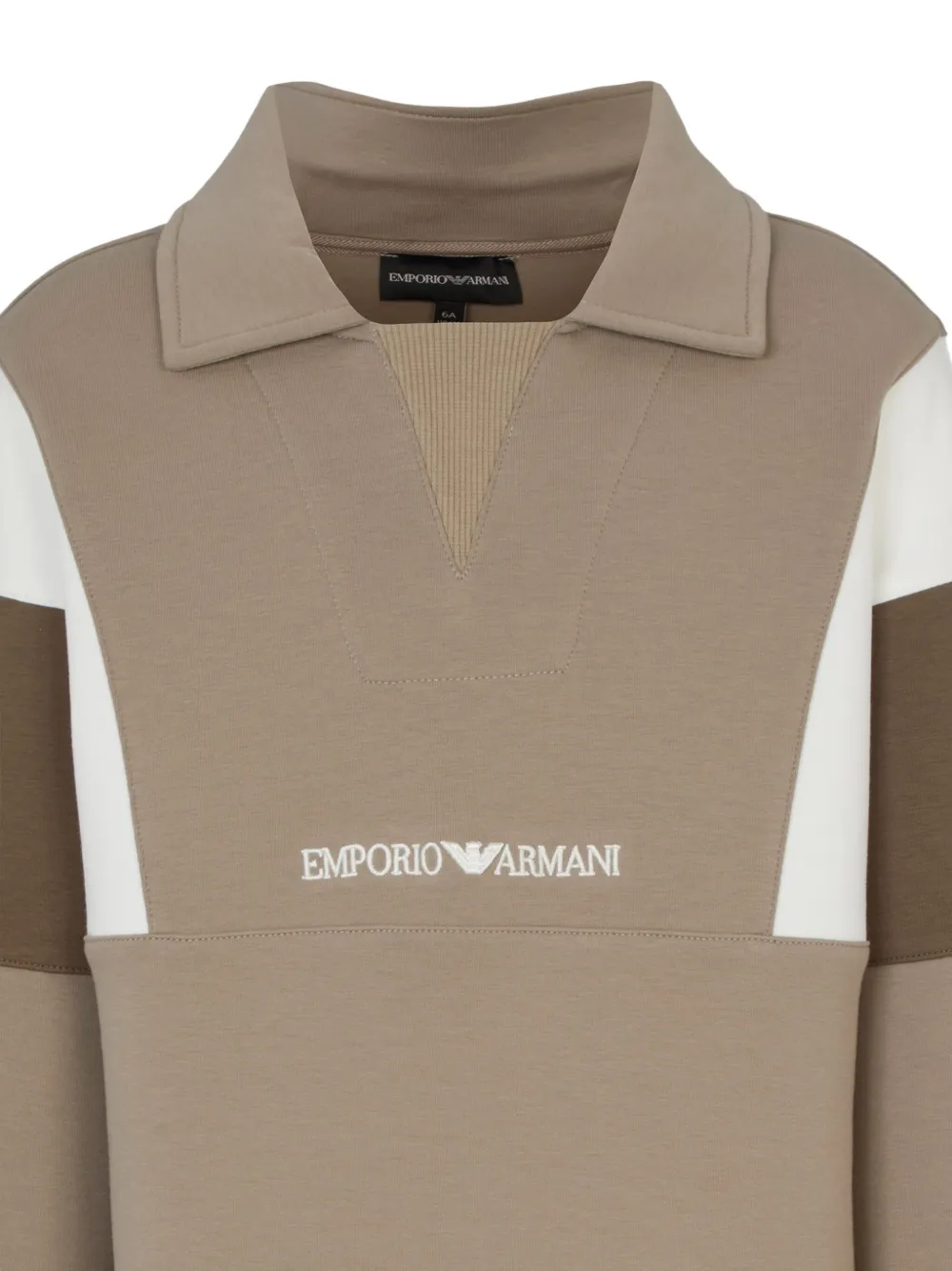 Emporio Armani Kids Sweater met logo Bruin