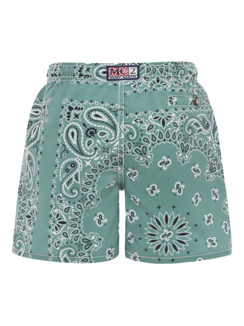 MC2 Saint Barth Kids Zwembroek met paisley-print Groen
