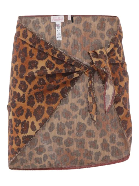 MC2 Saint Barth Kids pareo con estampado de leopardo