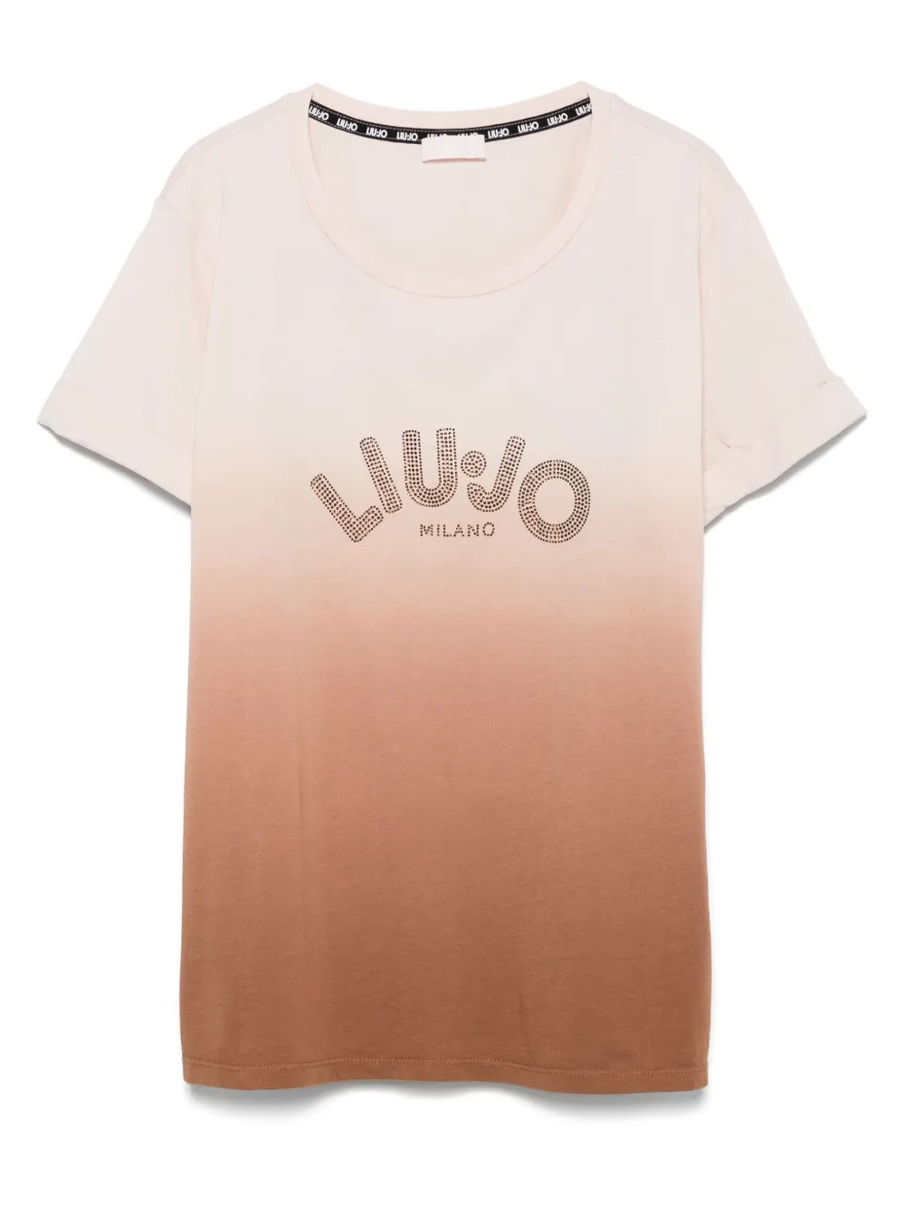 LIU •JO CRYSTAL-LOGO T-SHIRT