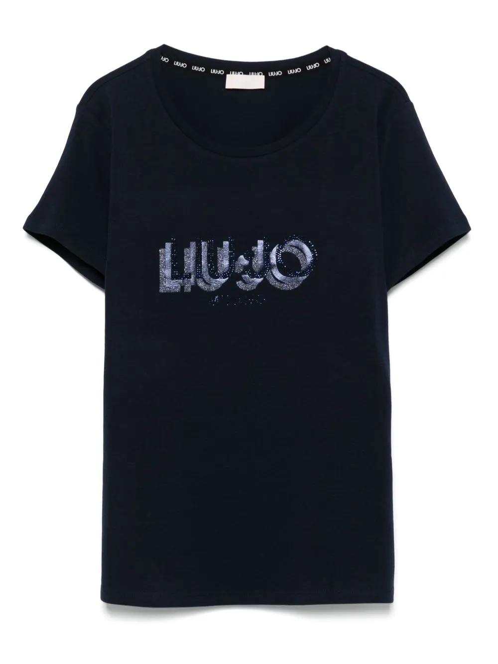 LIU JO playera con logo y detalles de cristal | azul | Image 1