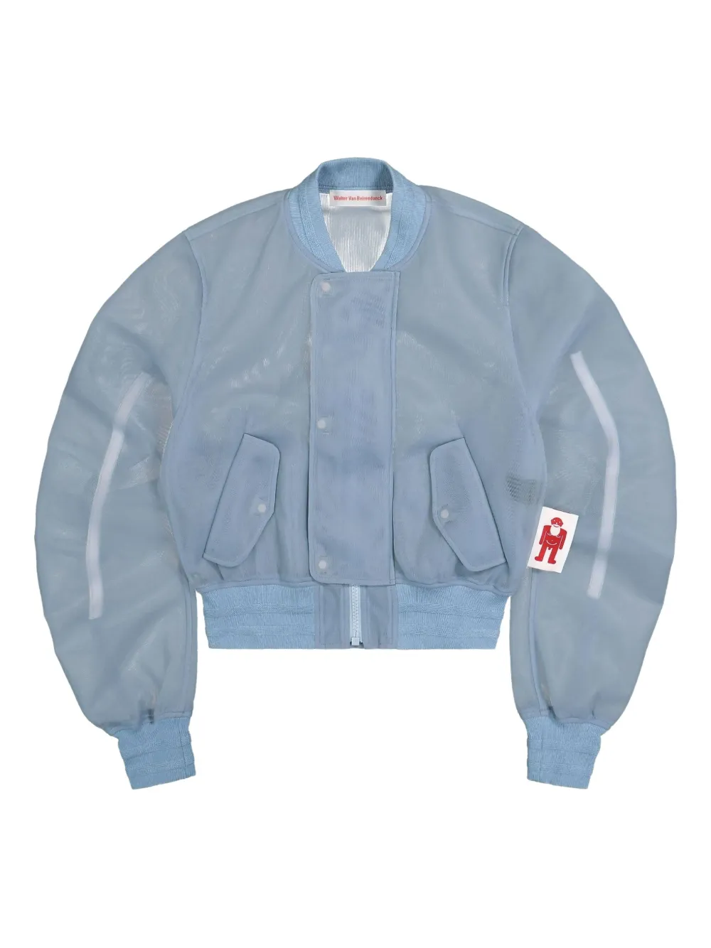 Walter Van Beirendonck chamarra bomber traslúcida | azul | Image 1