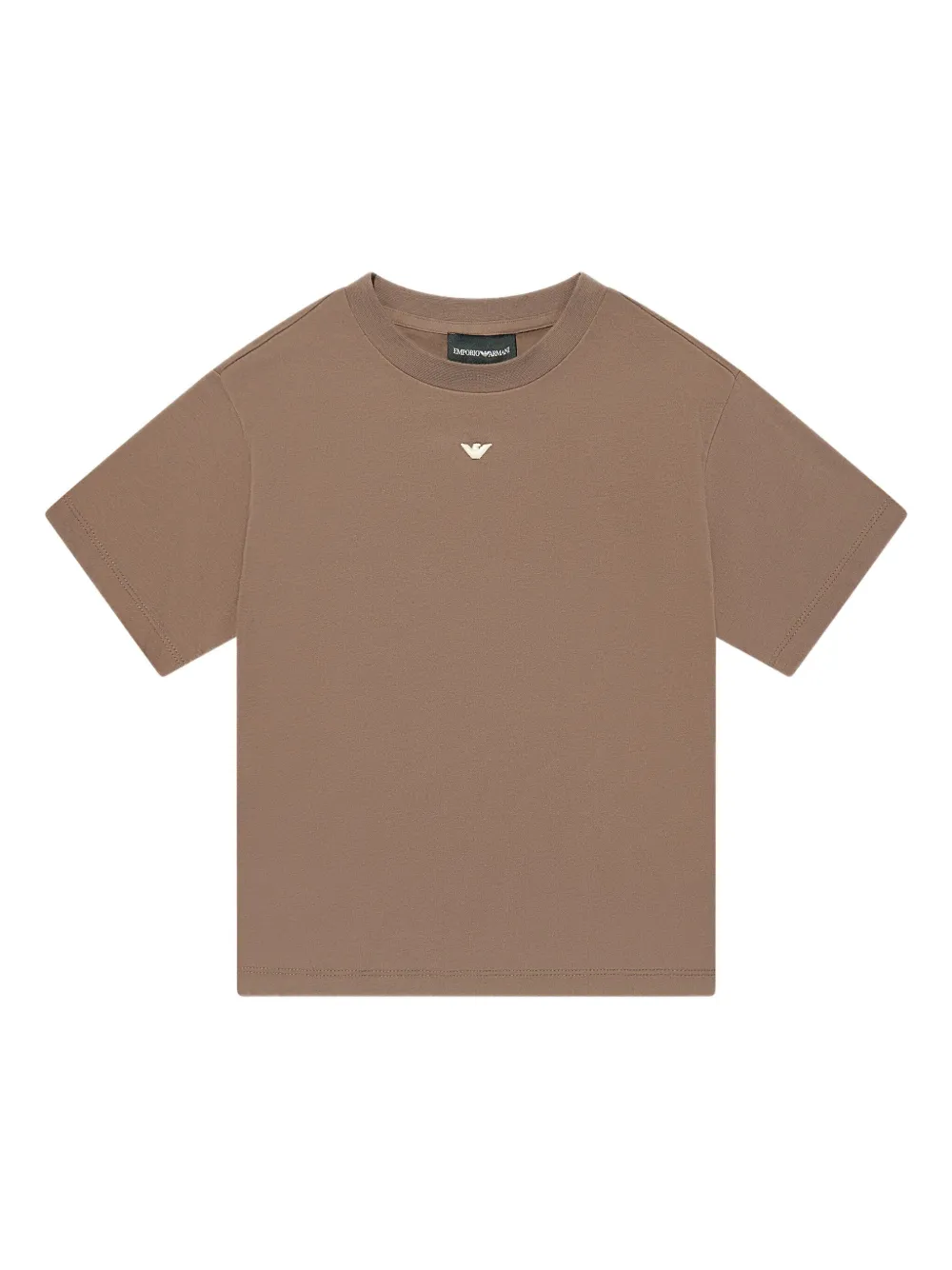 Emporio Ar i Kids T-shirt met geborduurd logo Bruin