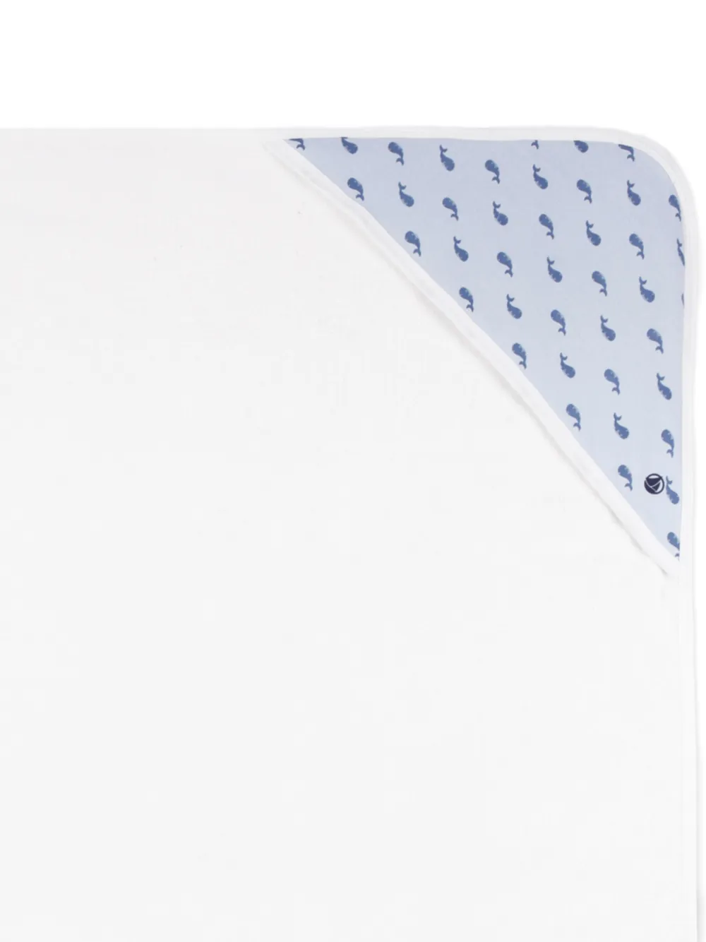 Petit Bateau whale-print bath towel Wit