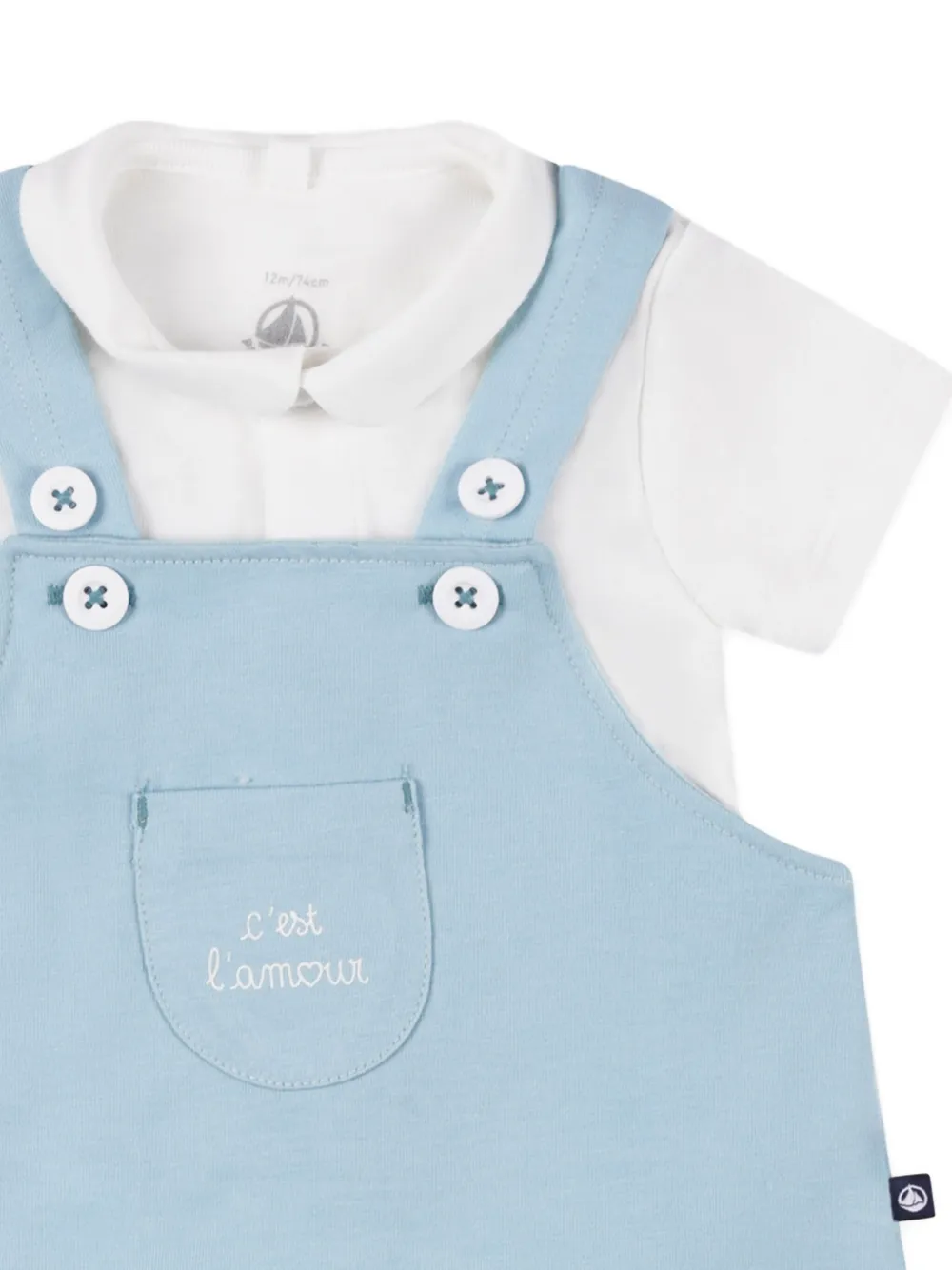 Petit Bateau Tuinbroek van biologisch katoenen Blauw