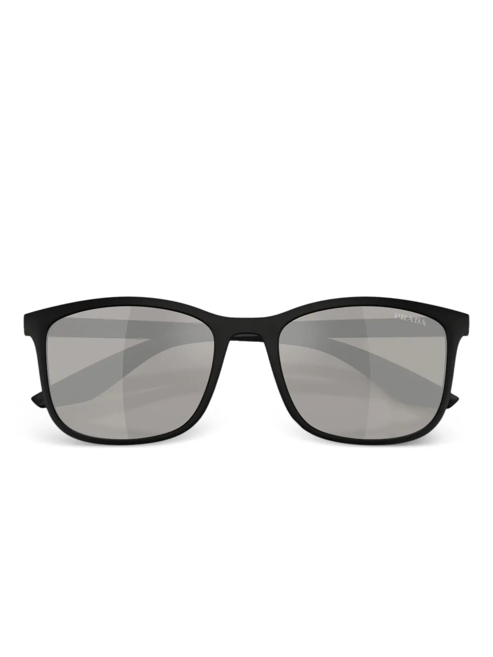 Prada Linea Rossa Zonnebril met vierkant montuur Zwart
